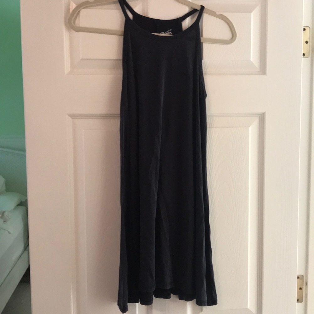 Black, high neck dress